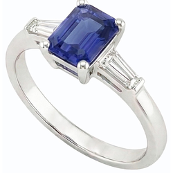 Natural Sapphire Ring 1.75ct - White Gold 14K