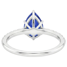 natural round sapphire 5ct ring side angle
