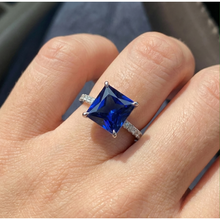 natural round sapphire 4.75ct ring with diamond accents