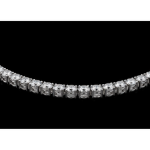 Women 14K White Gold Lab Grown Tennis Necklace 22 Inch Chain