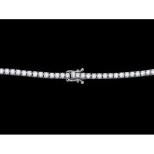 Women 14K White Gold Lab Grown Tennis Necklace 22 Inch Chain