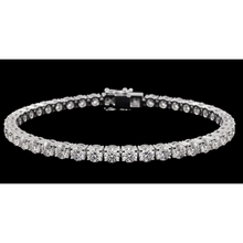 Women 4 Carat Lab Grown Tennis Bracelet 14K White Gold