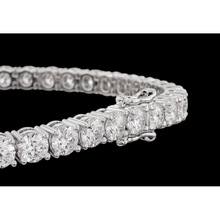 Women 4 Carat Lab Grown Tennis Bracelet 14K White Gold