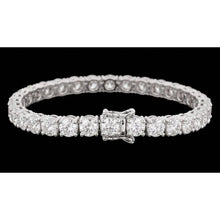 Women 4 Carat Lab Grown Tennis Bracelet 14K White Gold