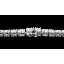 Women 4 Carat Lab Grown Tennis Bracelet 14K White Gold