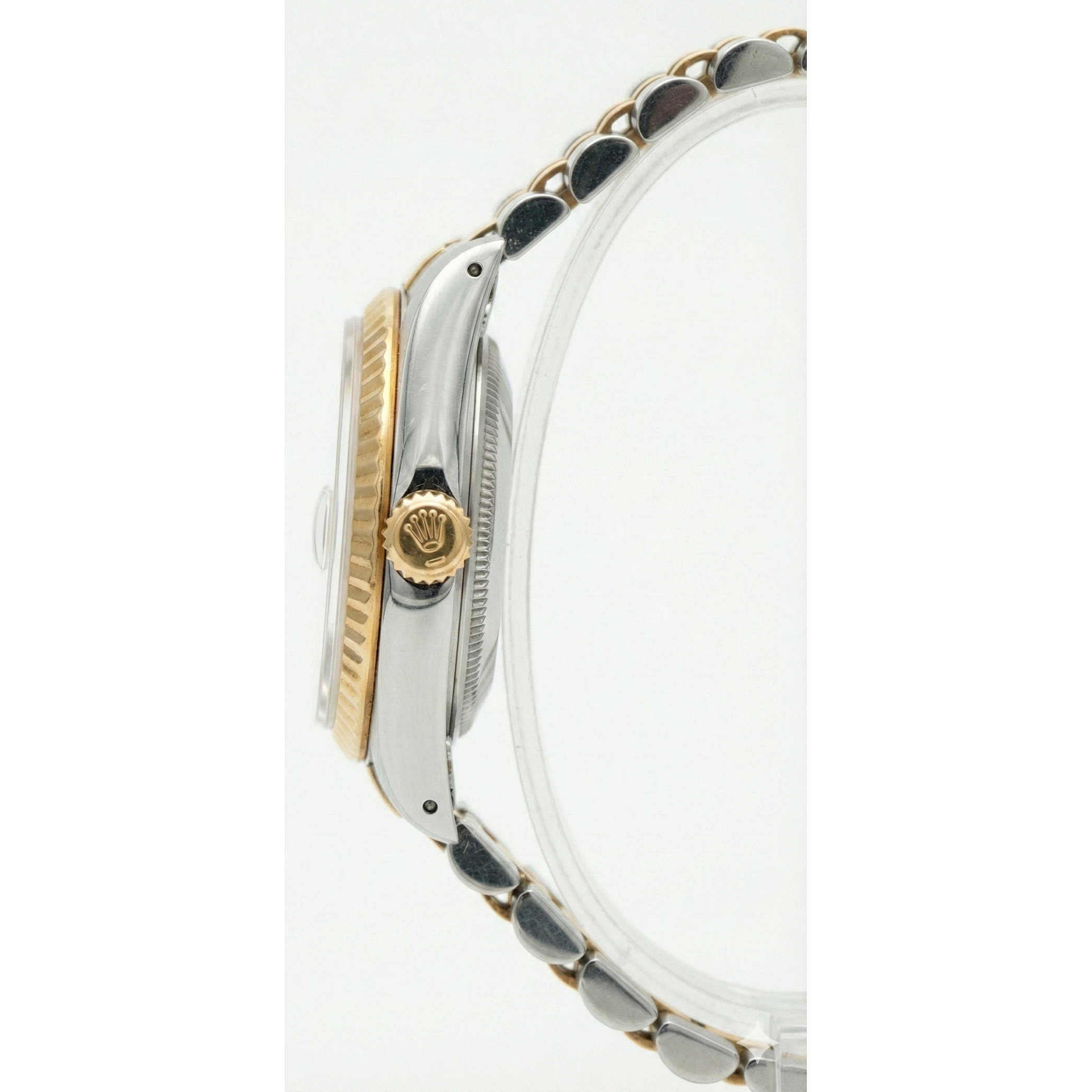 Women Datejust Rolex Watch Ss & Gold Bracelet Pink Roman Dial