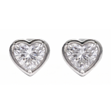 Women Heart Cut Lab Grown Diamonds Stud Earring 2 Carat Prong Setting