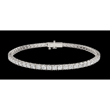 Women Lab Grown Tennis Bracelet 7 Carat 14K White Gold