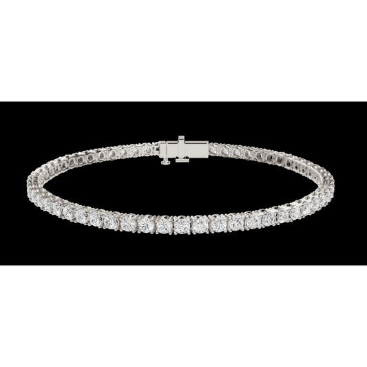 Women Lab Grown Tennis Bracelet 7 Carat 14K White Gold
