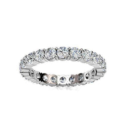 Women Natural Earth Mined Diamond Eternity Engagement Band 3.50 Carats White Gold 14K