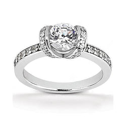 Women Real Natural Earth Mined Diamond Engagement Ring White Gold 14K 1.41 Ct. New