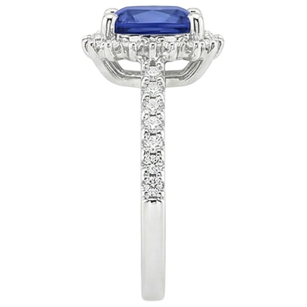 Women's Ceylon Sapphire Halo Ring