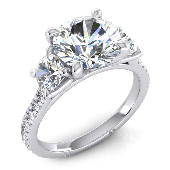 Women's Engagement Ring Round Natural Earth Mined Diamond