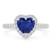 natural round sapphire 3.50ct ring side angle