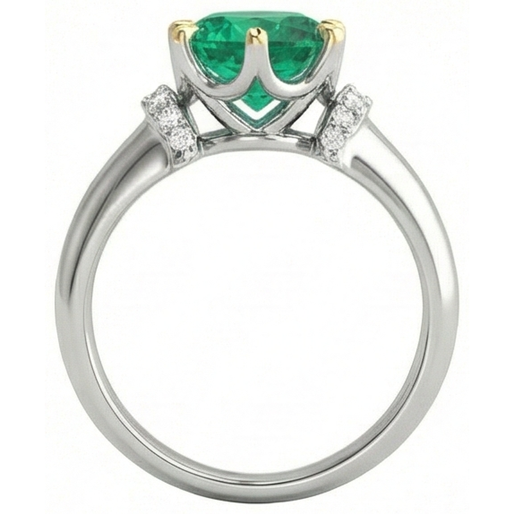 Sophisticated Gemstone Ring 2 ct – top view