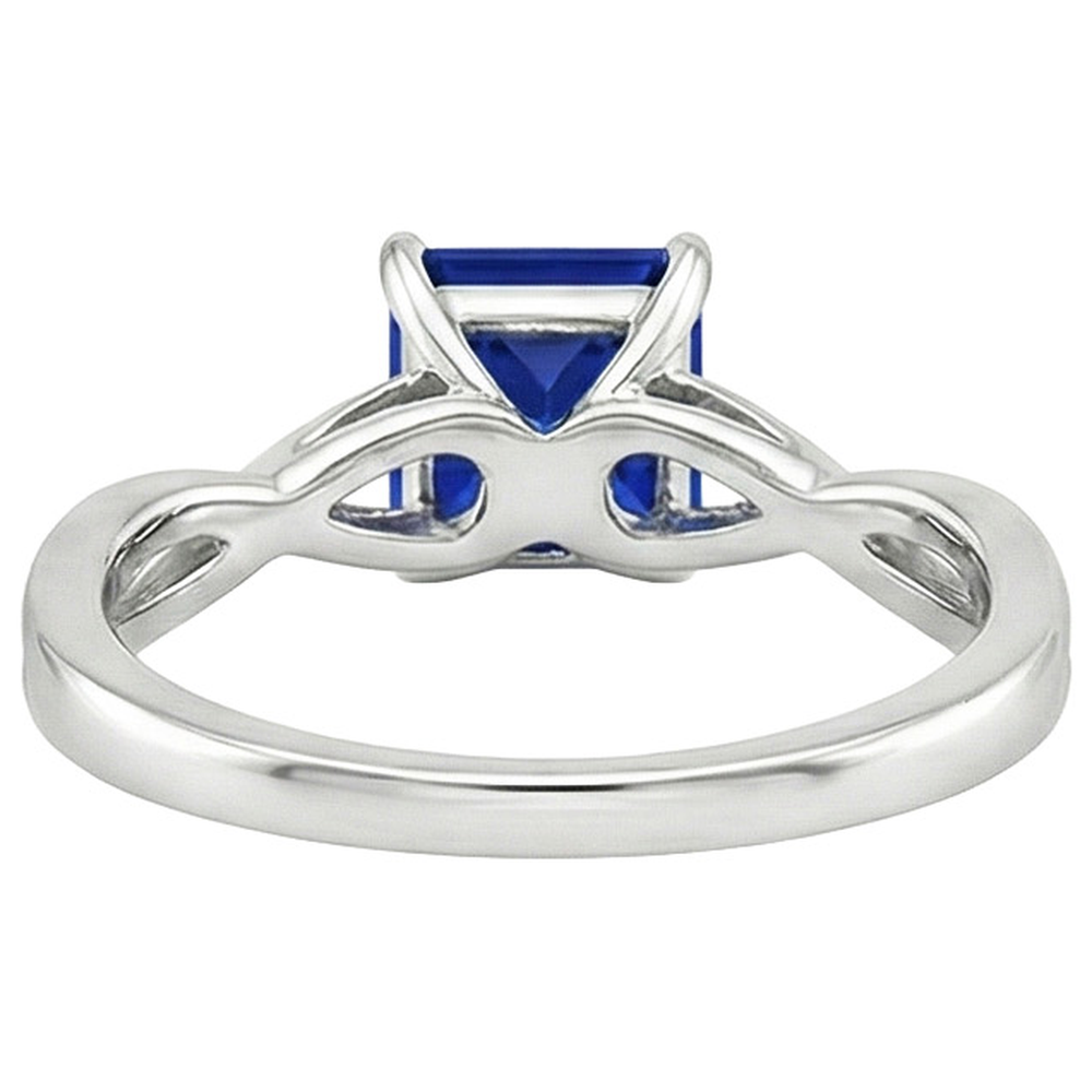 Women's Gold Solitaire Ring Sri Lankan Sapphire Prong Set 2.25 Carats