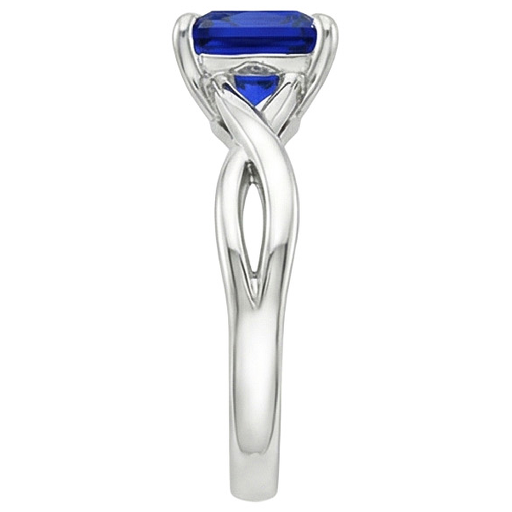 Women's Gold Solitaire Ring Sri Lankan Sapphire Prong Set 2.25 Carats