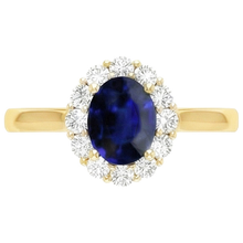 natural round sapphire 7.50ct ring side angle