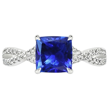natural round sapphire 3.25ct ring close up detail