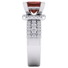 Women's Red Ruby Princess Ring
