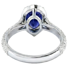 natural round sapphire 4ct ring side angle