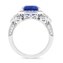 Women's Vintage Sapphire Natural Earth Mined Diamond Ring