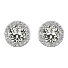 Natural Fine Diamond Drop Earrings 2 ct 14K White Gold – main view