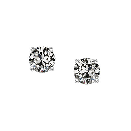 Diamond Stud Earrings 1-ct 14K White Gold – main view