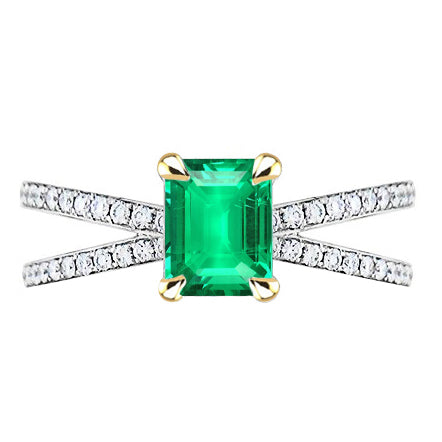 Authentic Fine Emerald Gemstone Ring – main view
