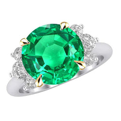 GIA Certified Colombian Emerald Gemstone Ring 4 ct – 14 Karat