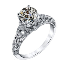 Antique Cushion Diamond ring in 14K White Gold – main view