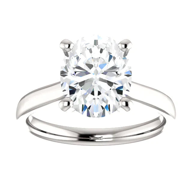  4 Carat Oval Genuine Diamond Ring