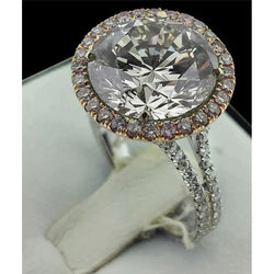 Womens 7 Carat Luxury Real Diamond Ring