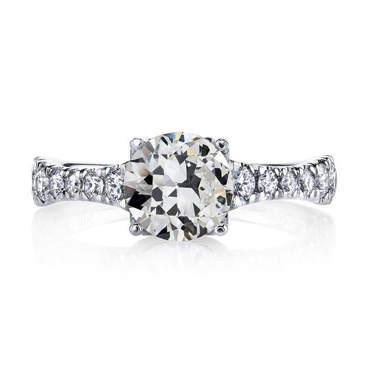 Women's Anniversary Ring Round Old Mine Cut Real Diamond 5 Carats