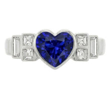 natural heart sapphire 2.50ct watch close up detail