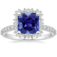 Women's Ceylon Sapphire Halo Ring