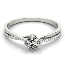 Women's Engagement Ring Old Miner Natural Diamond 2.50 Carats Twisted Shank