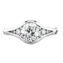 Women's Old Mine Cut Round Natural Diamond Ring Split Shank 1.25 Carats