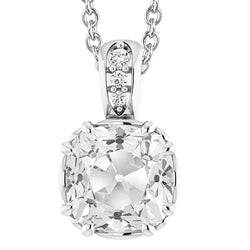 Women's  Real Diamond Pendant Round & Cushion Old Miner 5.50 Carats