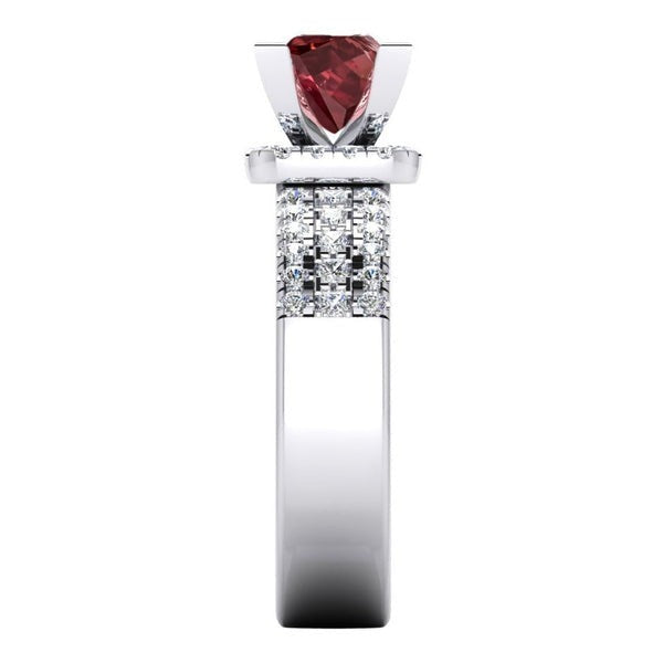 Women's Red Ruby Princess Ring