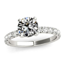 Women's Ring Round Old Miner Real Natural Earth Mined Diamond 14K Gold Jewellery 4 Carats