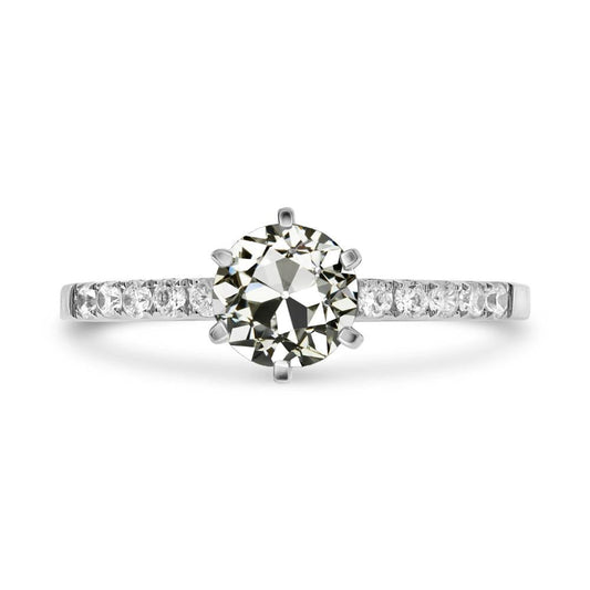 Women's Ring Round Old Miner Real Diamond 6 Prong Set 3.50 Carats
