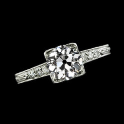 Women's Round Old Mine Cut Natural Diamond Ring 2.50 Carats Gold Jewelry