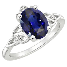 Womens Small Natural Earth Mined Diamond Gold Ring Vintage Style Blue Sapphire 2.50 Carats