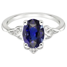 Womens Small Natural Earth Mined Diamond Gold Ring Vintage Style Blue Sapphire 2.50 Carats