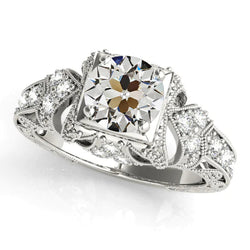 Women's Wedding Ring Old Cut Real Natural Earth Mined Diamond Antique Style 3.50 Carats