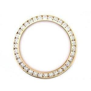 YG 14K Natural Diamond Bezel To Fit Rolex Date 34 Mm Men's Watch 1.25 Carats