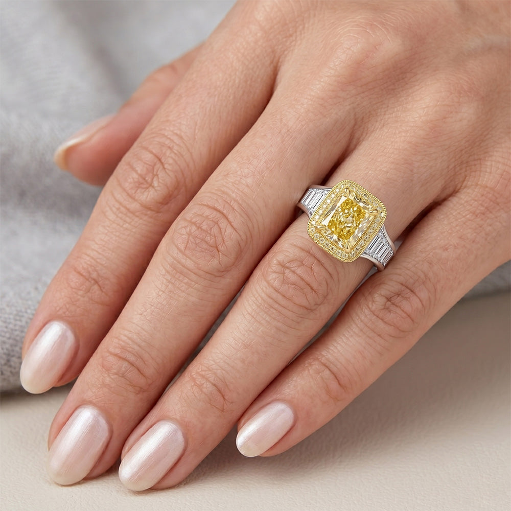 Yellow Canary Diamond Fine Jewelry Ring – VVS 4 ct Two-Tone 14K