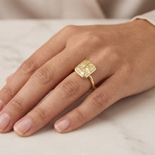 Yellow Canary Diamond Radiant Cut Solitaire Engagement Ring 3 ct