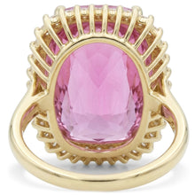 Yellow Gold 14K Pink Kunzite 44.35 Ct Natural Earth Mined Diamond Gemstone Ring Jewellery